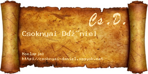 Csoknyai Dániel névjegykártya