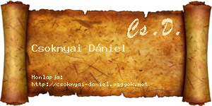 Csoknyai Dániel névjegykártya